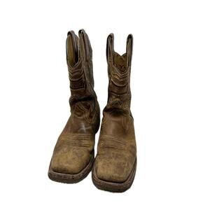 Original Reyme Square Toe Work Western Boots Mens 11.5